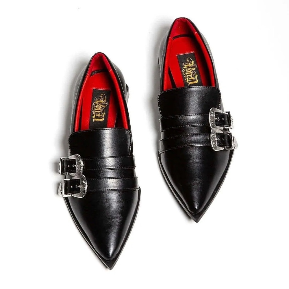 NIB! Kat Von D Bathory buckle flats - size 9